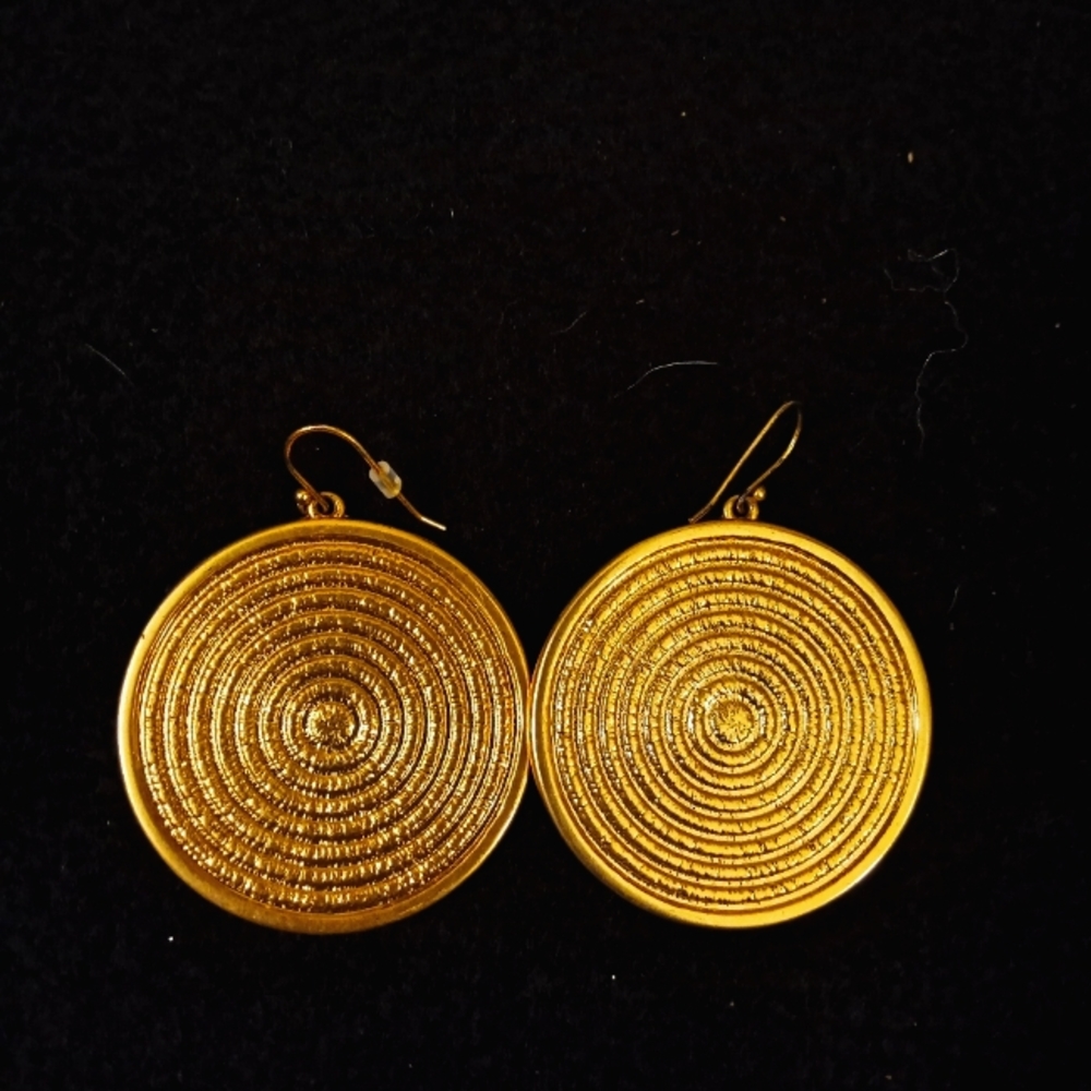 Circle/Mandala Gold Earrings